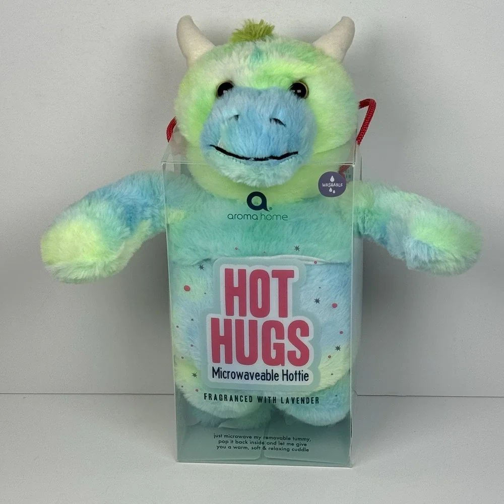 Hot Hugs Monster Multicolor Plush Microwavable Hottie Lavender‎ Aromatherapy Toy